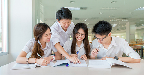 Top-Tier Lecturers Group of students studying together