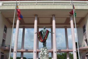 The Oblation statute in UPD, draped in a sablay