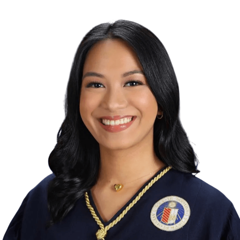 A headshot picture of a smiling person